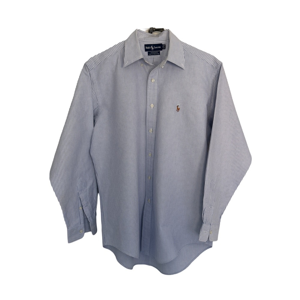 Ralph Lauren Men's Blue Embroidered Oxford Shirt Excellent Condition